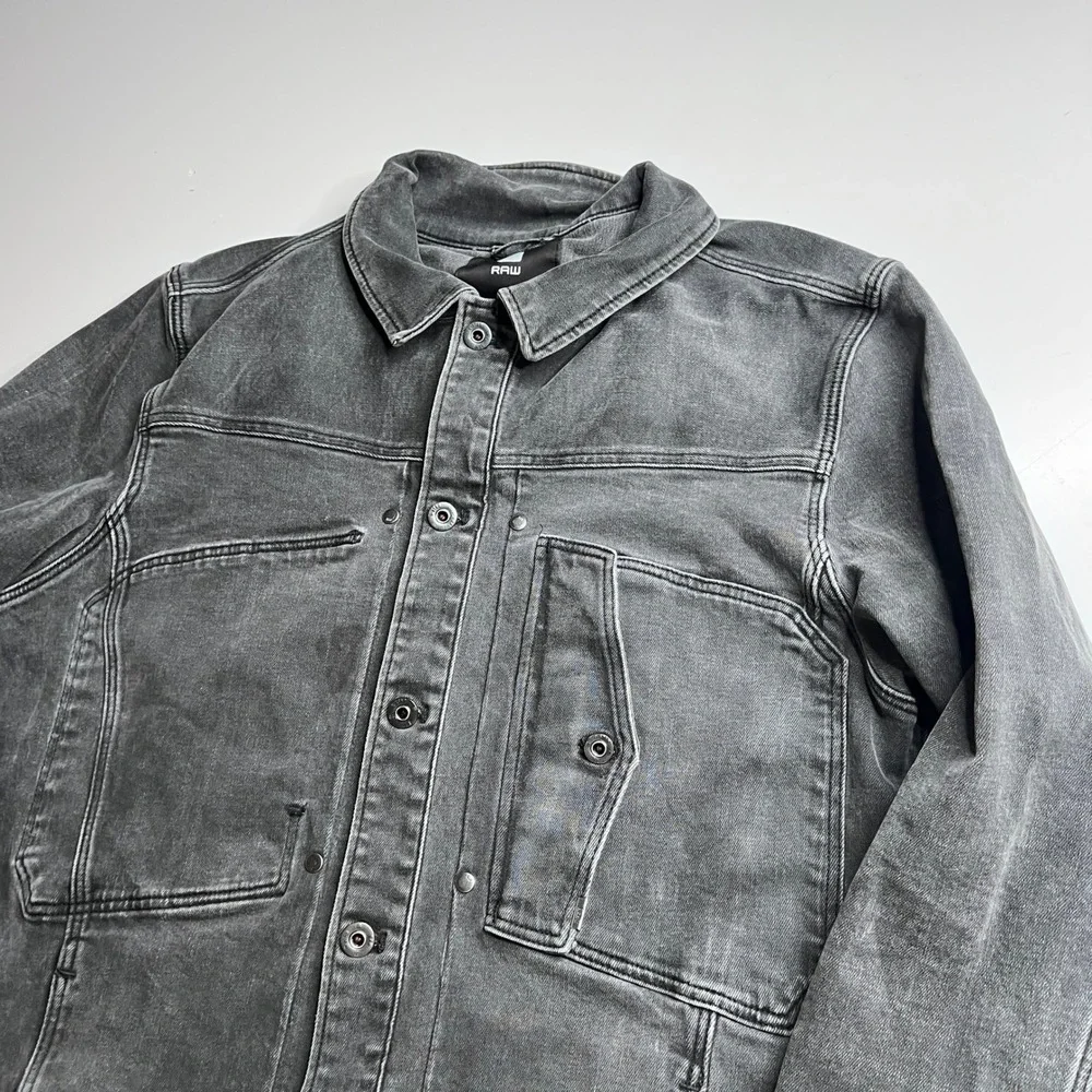 G-Star RAW Scutar Slim Jacket Mens‎ XXL Faded Black Denim Utility